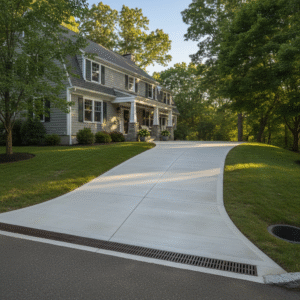 concrete driveway newton ma