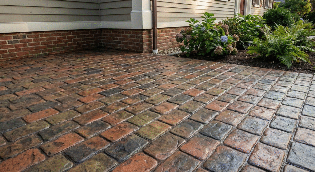 stamped concrete patio newton ma